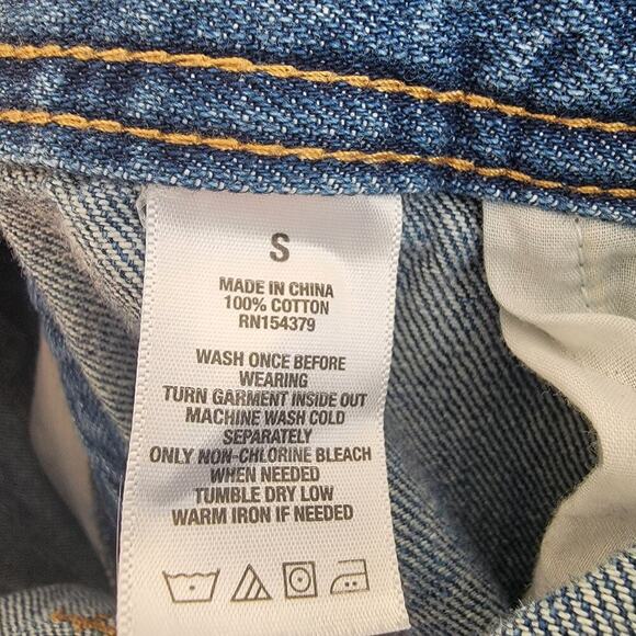 Aeropostale Denim Jean Distressed BIB Overalls Pants Size S - Picture 7 of 11